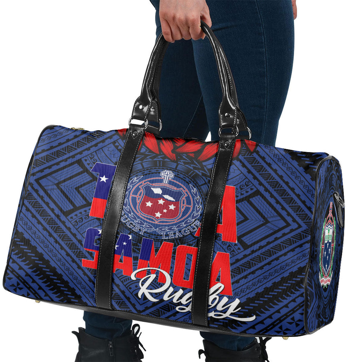 Polynesian Samoa Travel Bag Toa Samoa Rugby Ula Fala Style