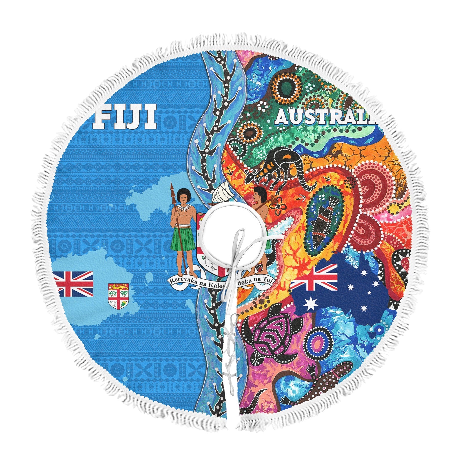 Fiji Tapa & Australia Aboriginal Tree Skirt