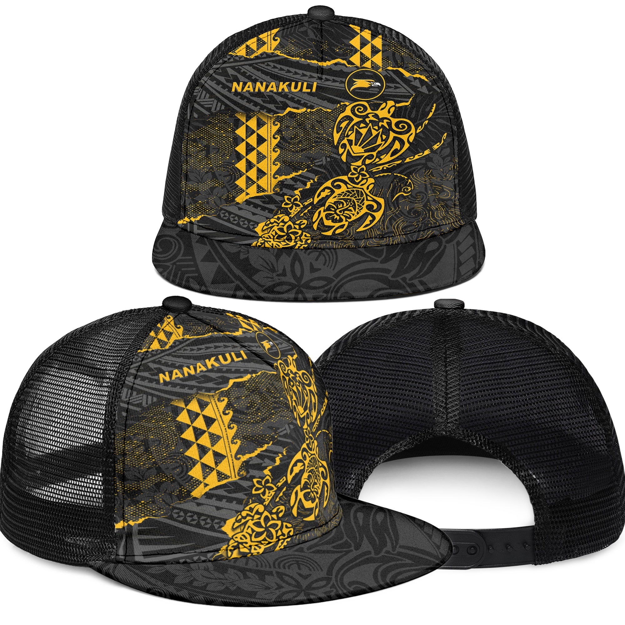 Hawaii Nanakuli High School Trucker Hat Polynesian Turtle Style