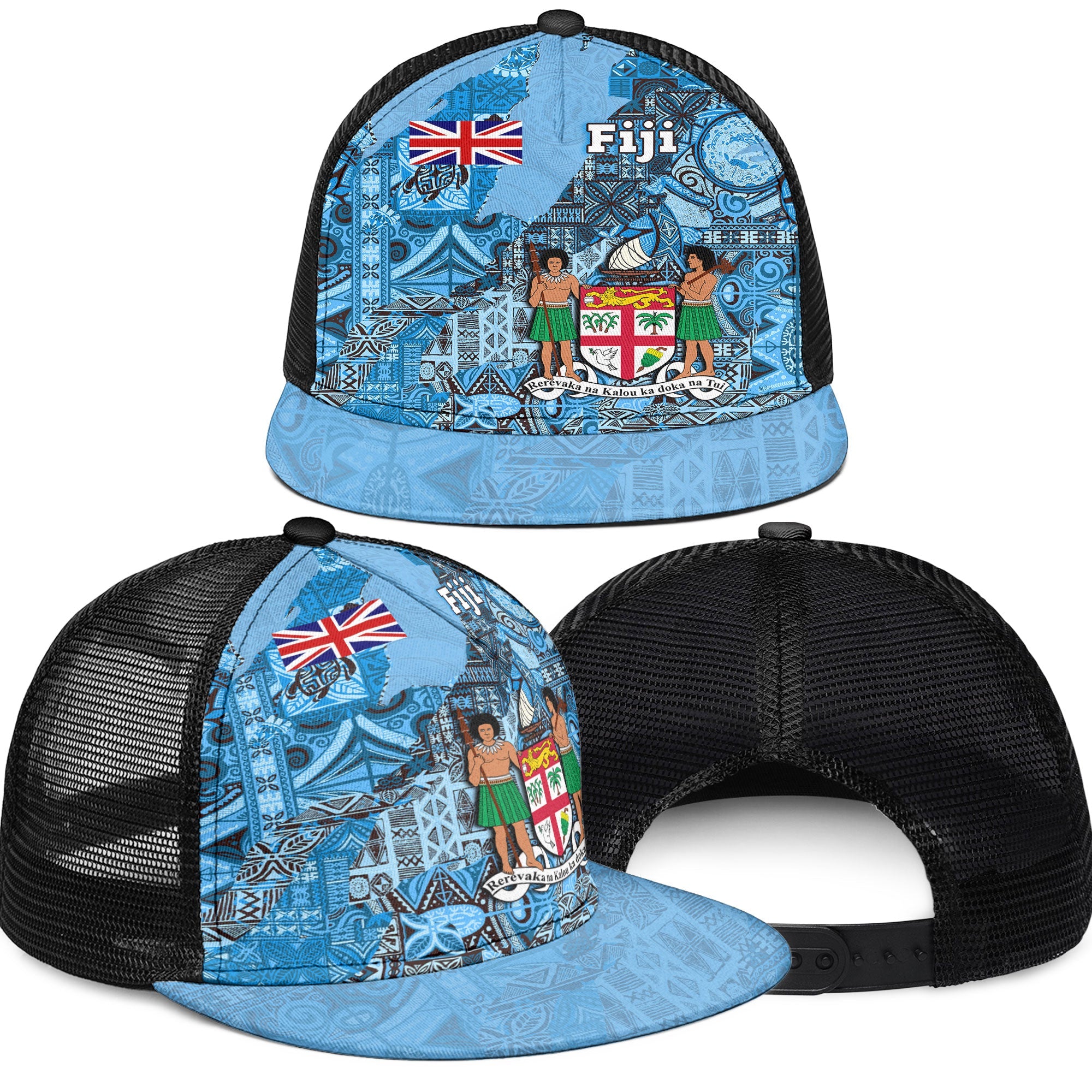 Fiji Flag & Coat Of Arms Trucker Hat