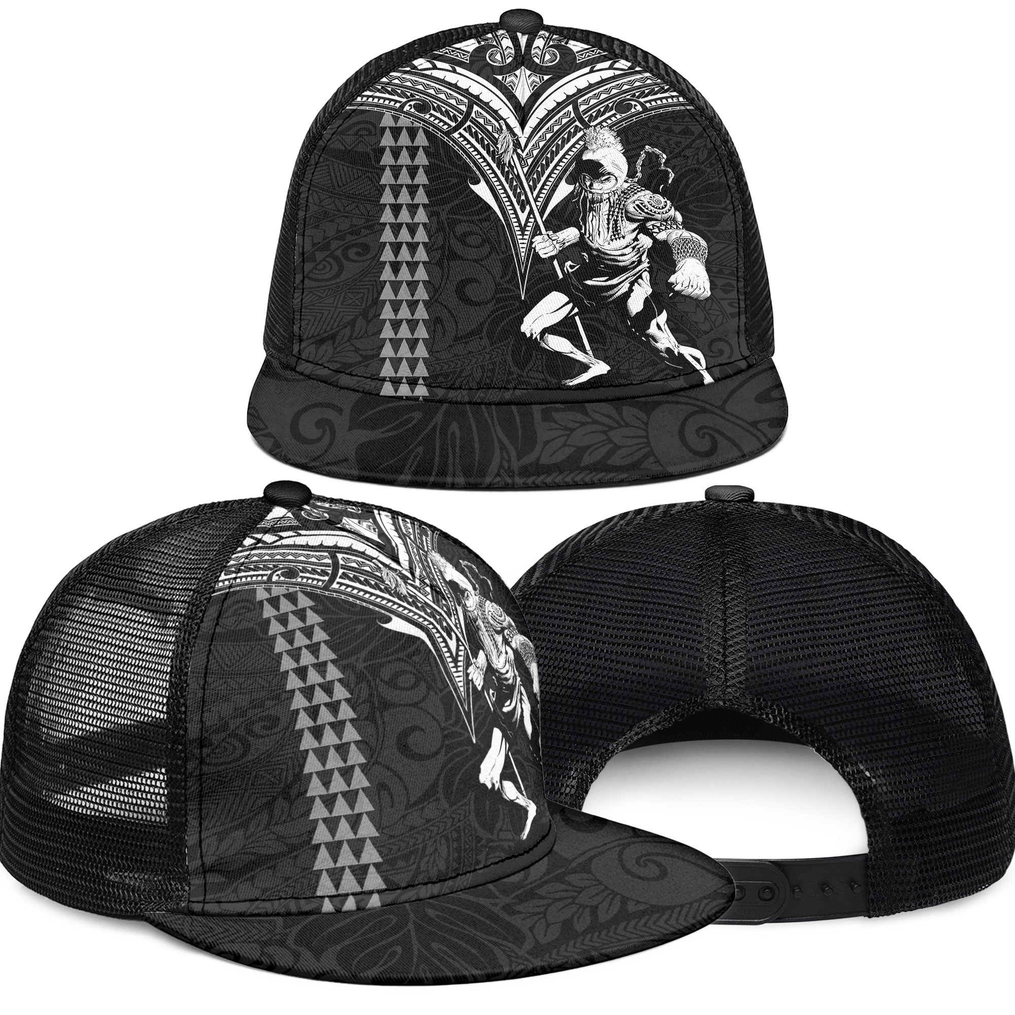 Hawaii Ikaika Warrior Trucker Hat Polynesian Tattoo Style