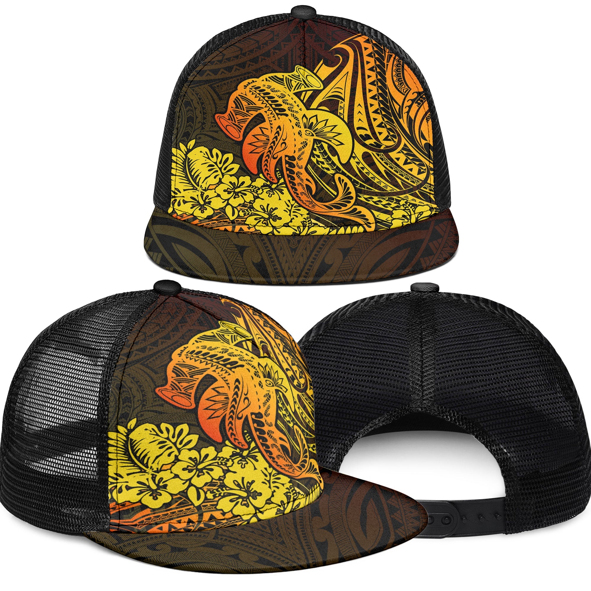 Hawaii Hammerhead Shark Trucker Hat Reggae Style