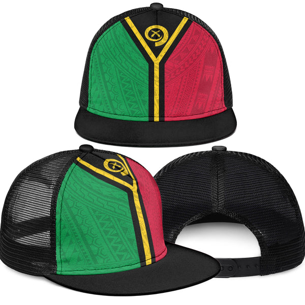 Vanuatu Trucker Hat Polynesian Flag Style