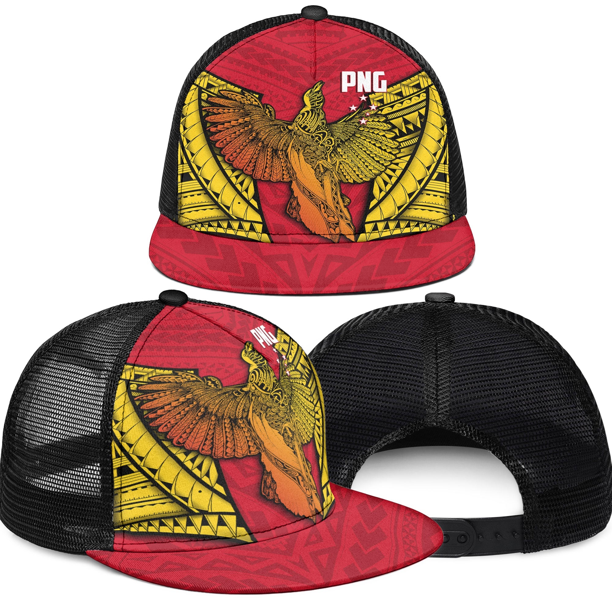 Papua New Guinea Independence Day Trucker Hat Raggiana Bird of Paradise Style