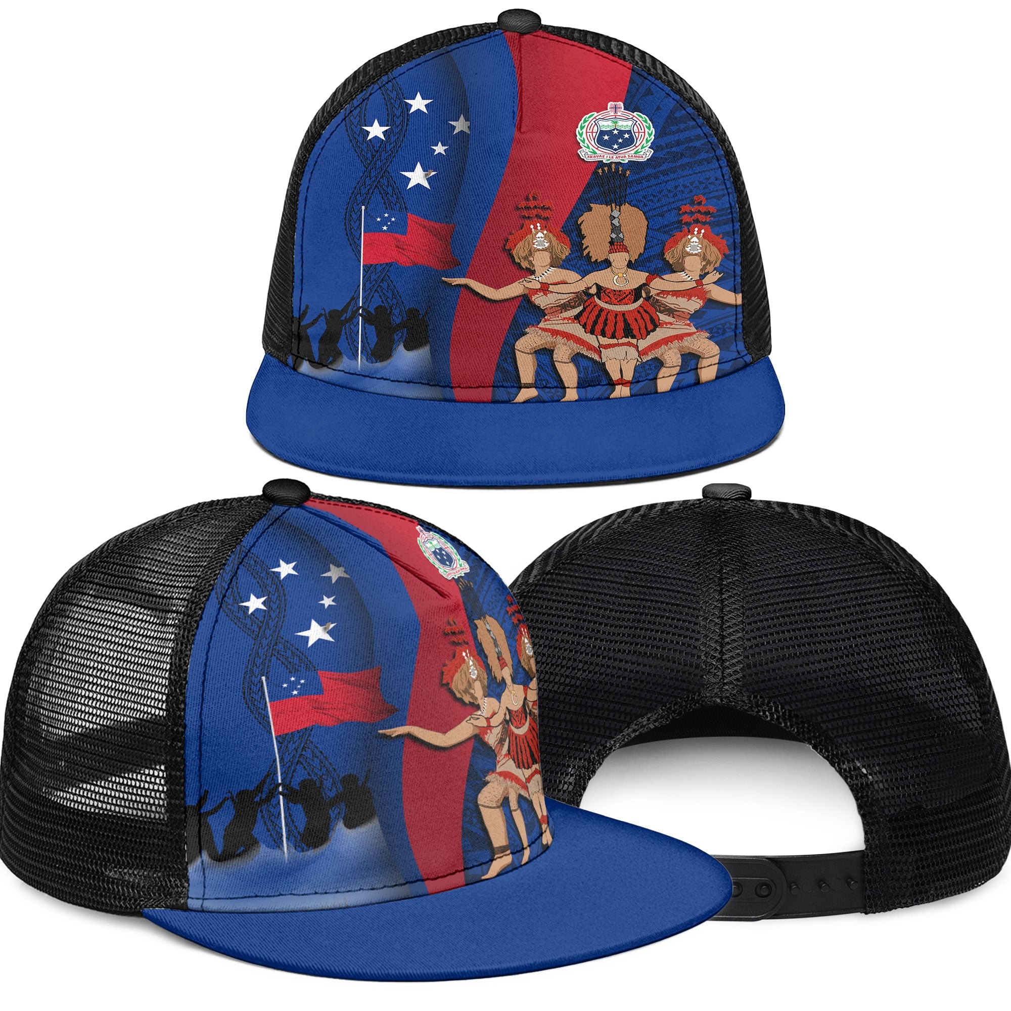 Samoa Independence Day Trucker Hat Celebrating Dance Style