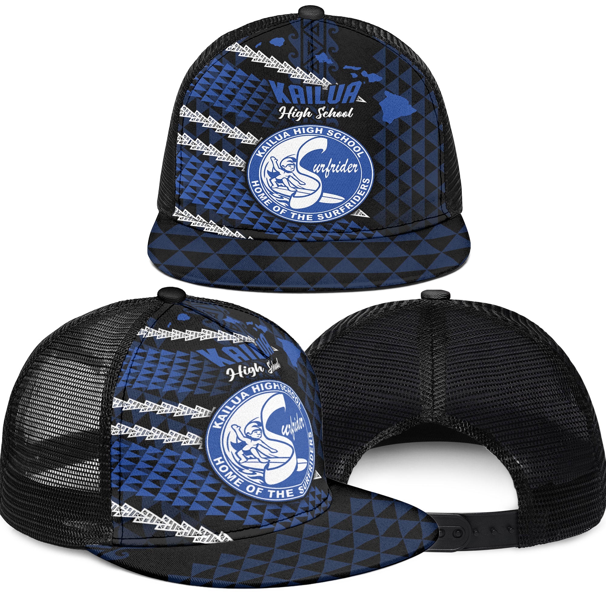 Hawaii Kailua High School Trucker Hat Map Style