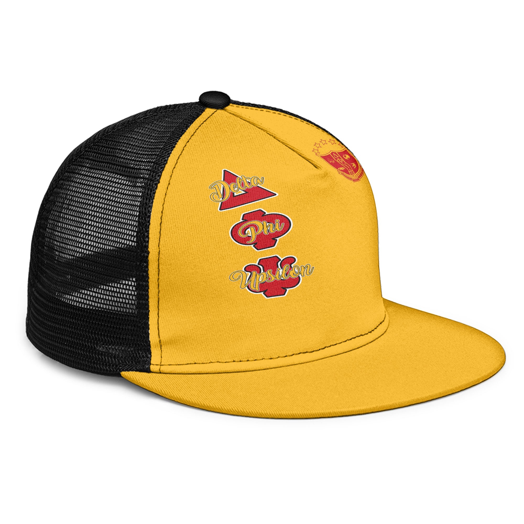 Fraternity Trucker Hat - Delta Phi Upsilon Trucker Hat Original Yellow Style