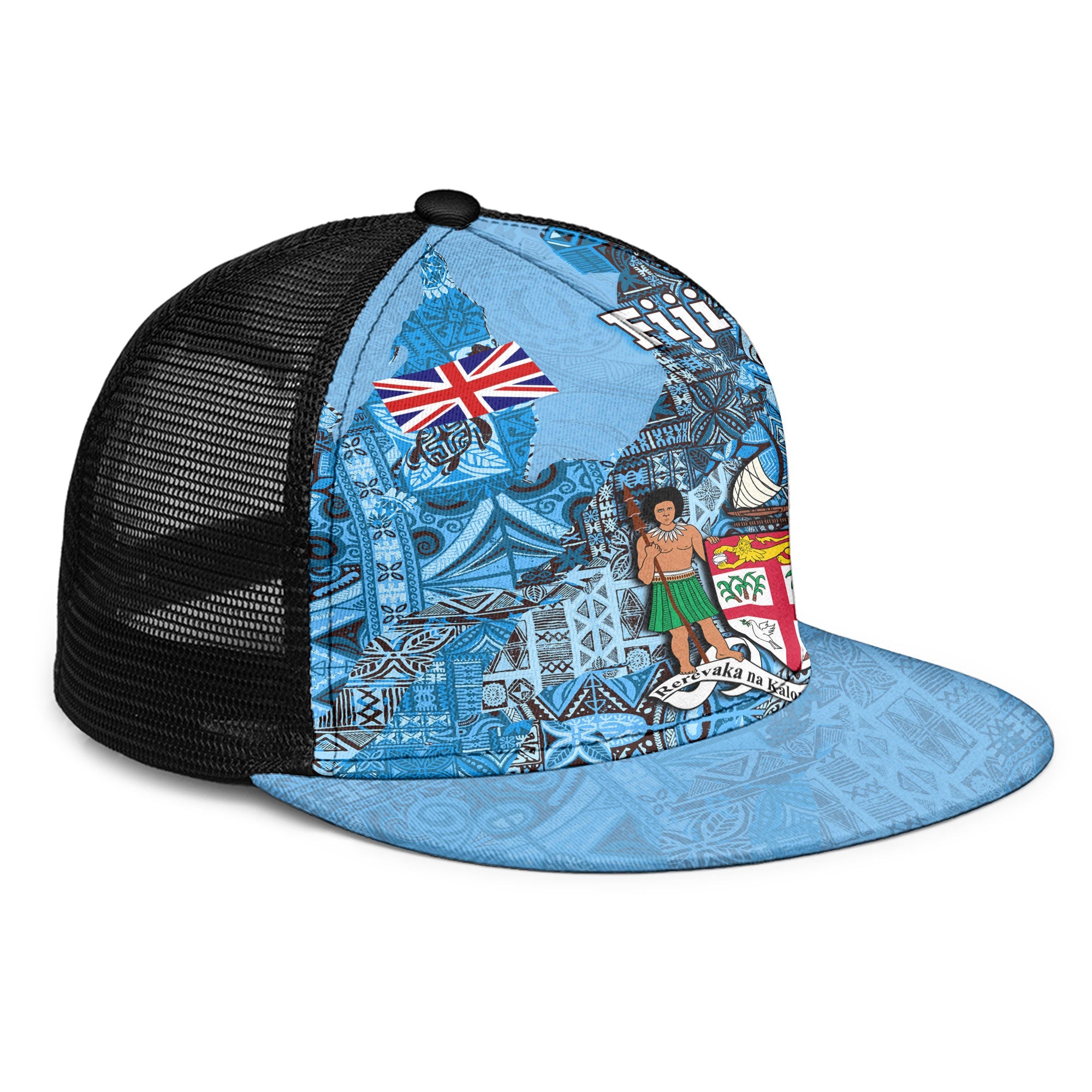 Fiji Flag & Coat Of Arms Trucker Hat