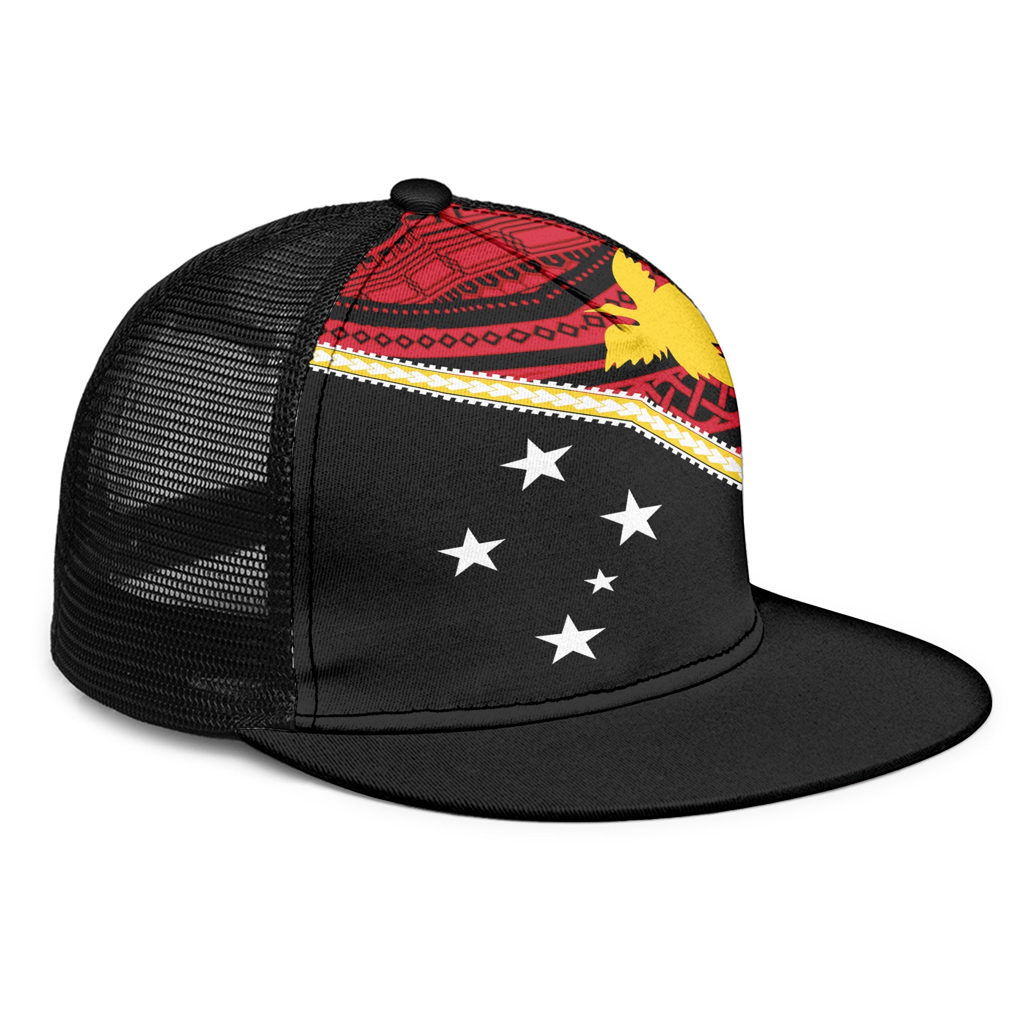 Papua New Guinea Trucker Hat Polynesian Flag Style