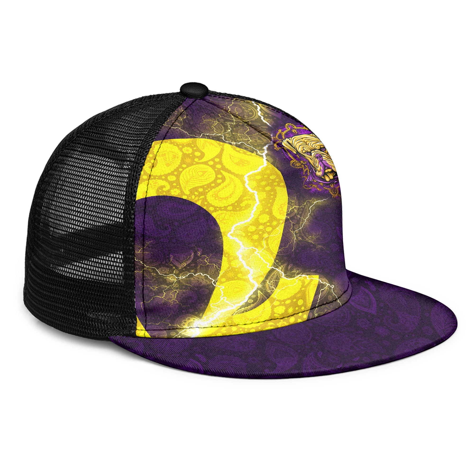 Fraternity Trucker Hat - Omega Psi Phi Bulldog Trucker Hat Thunder Style