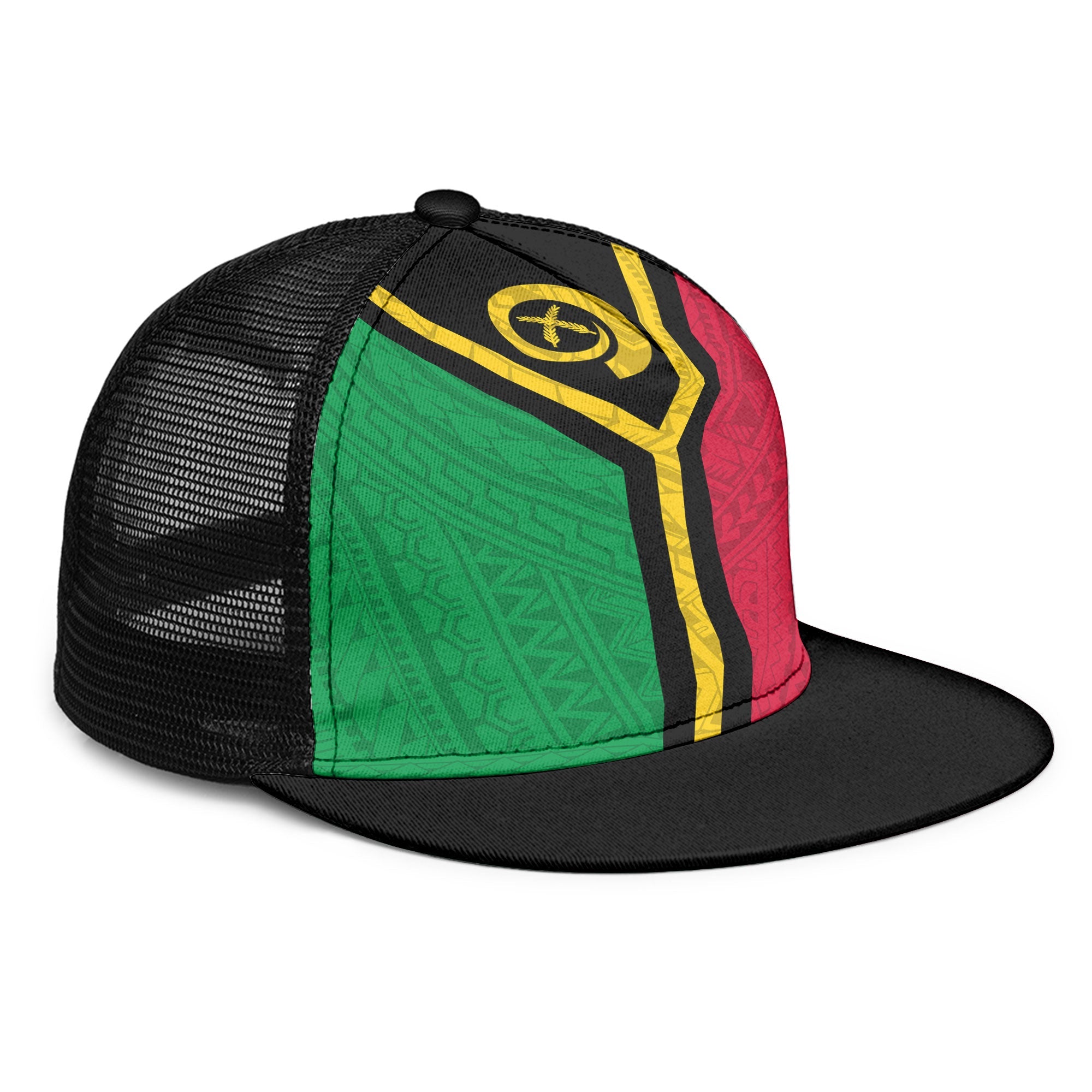 Vanuatu Trucker Hat Polynesian Flag Style