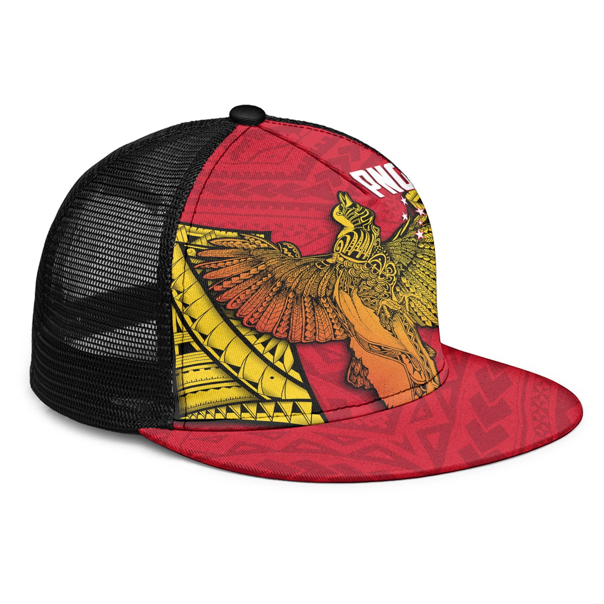 Papua New Guinea Independence Day Trucker Hat Raggiana Bird of Paradise Style