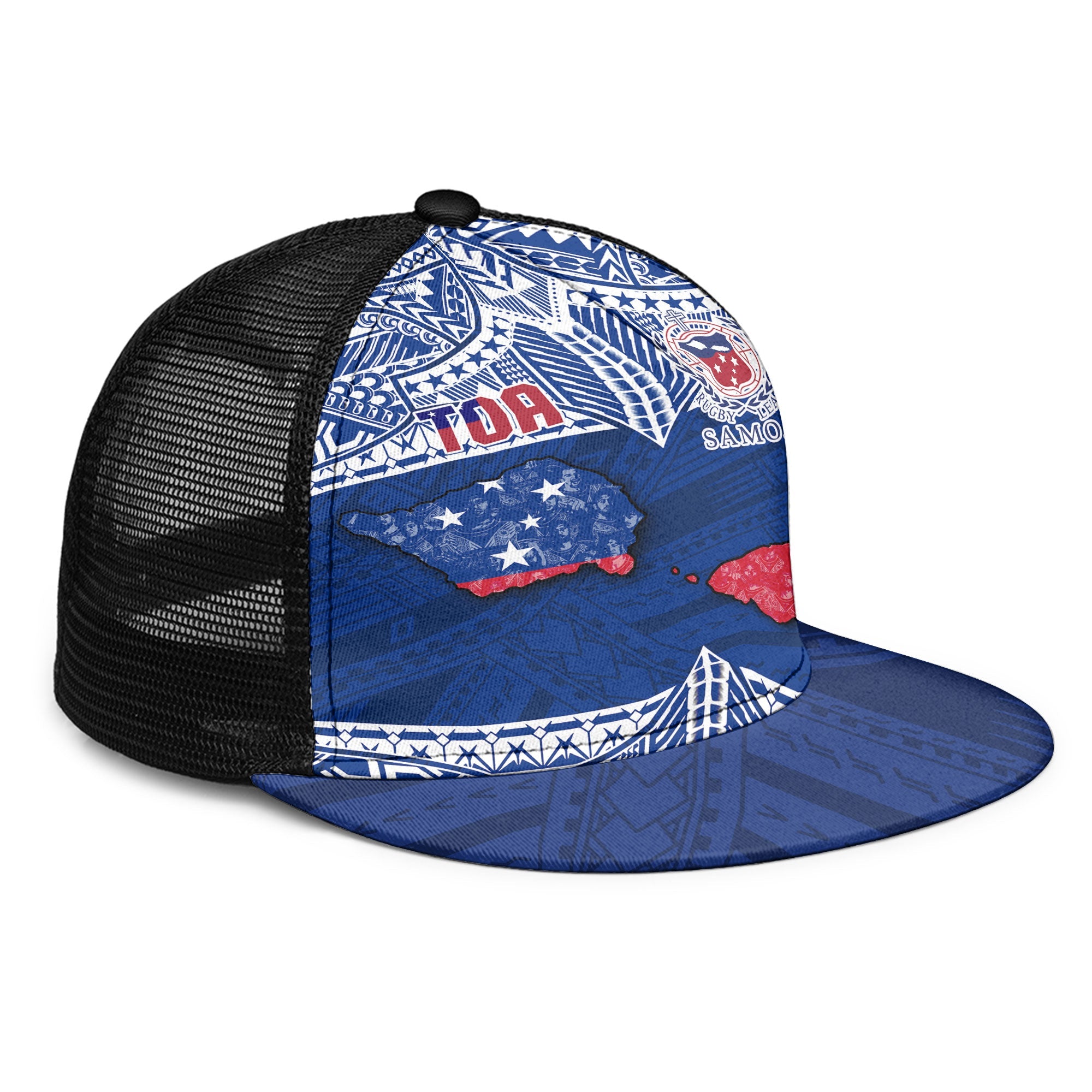 Samoa TOA Rugby Trucker Hat Map Style