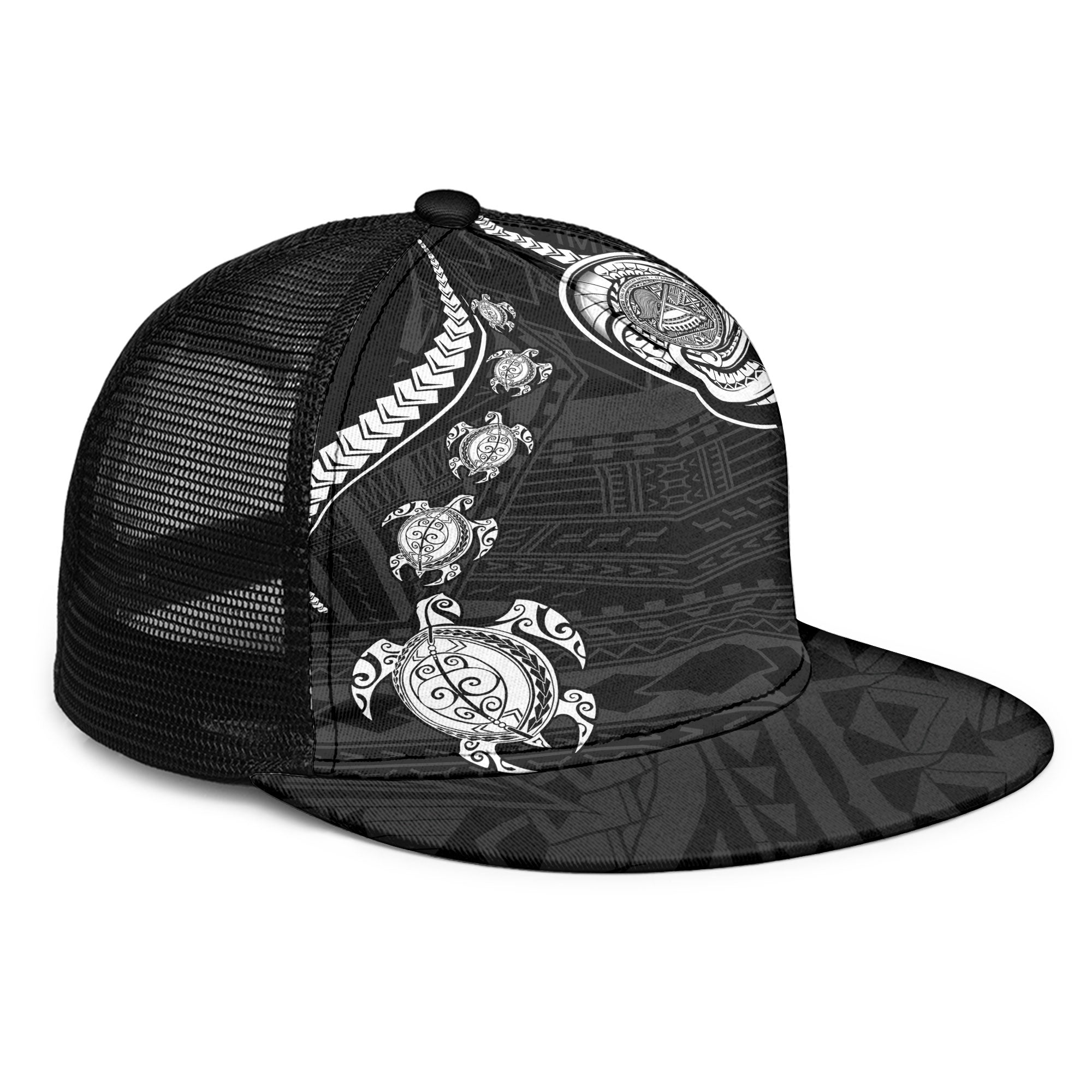 Seal Of American Samoa Trucker Hat Turtle Style