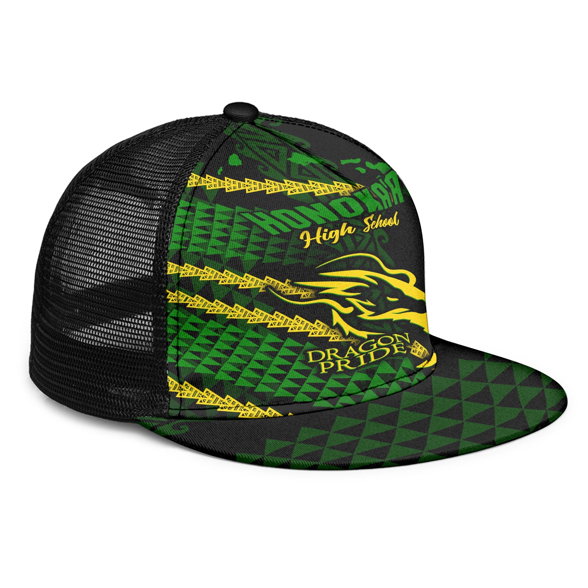 Hawaii Honoka High & Intermediate School Trucker Hat Map Style