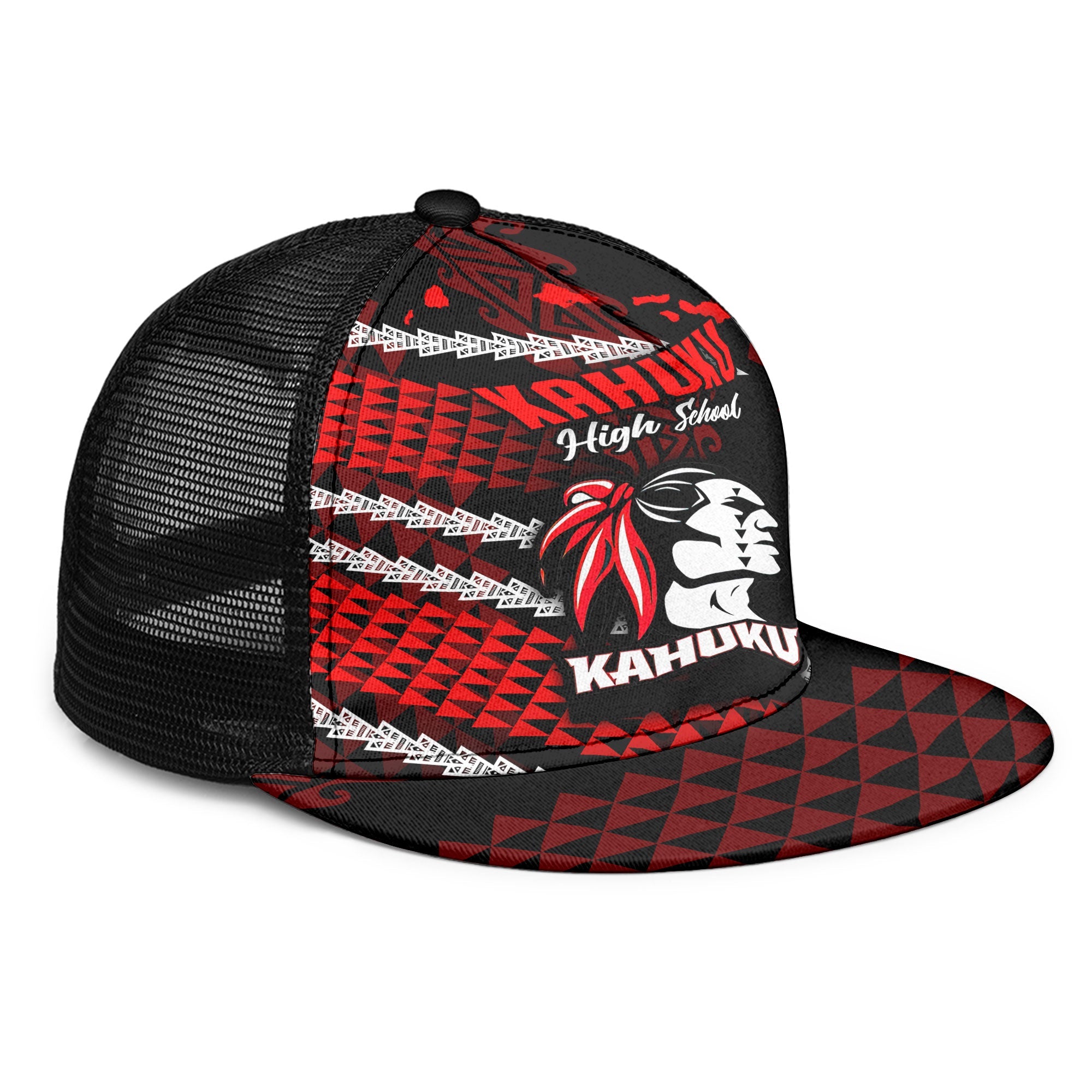 Hawaii Kahuku High & Intermediate School Trucker Hat Map Style