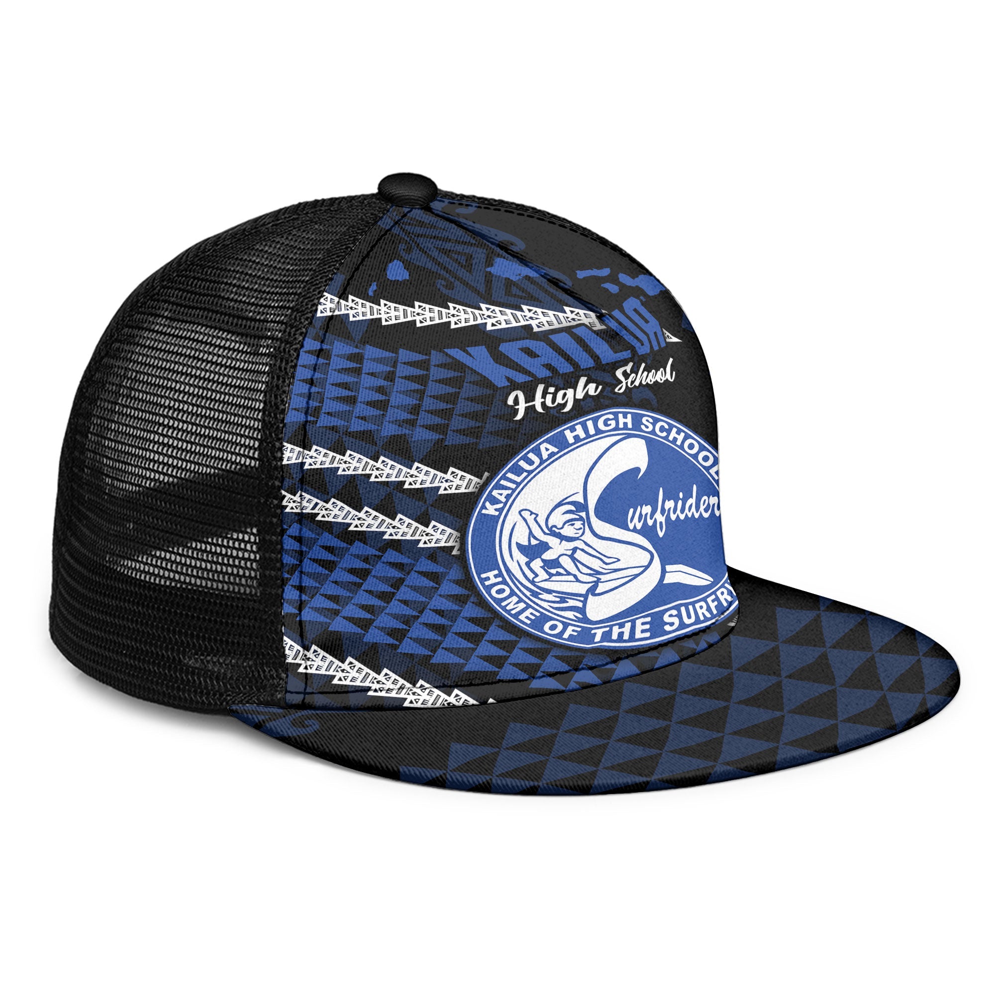 Hawaii Kailua High School Trucker Hat Map Style