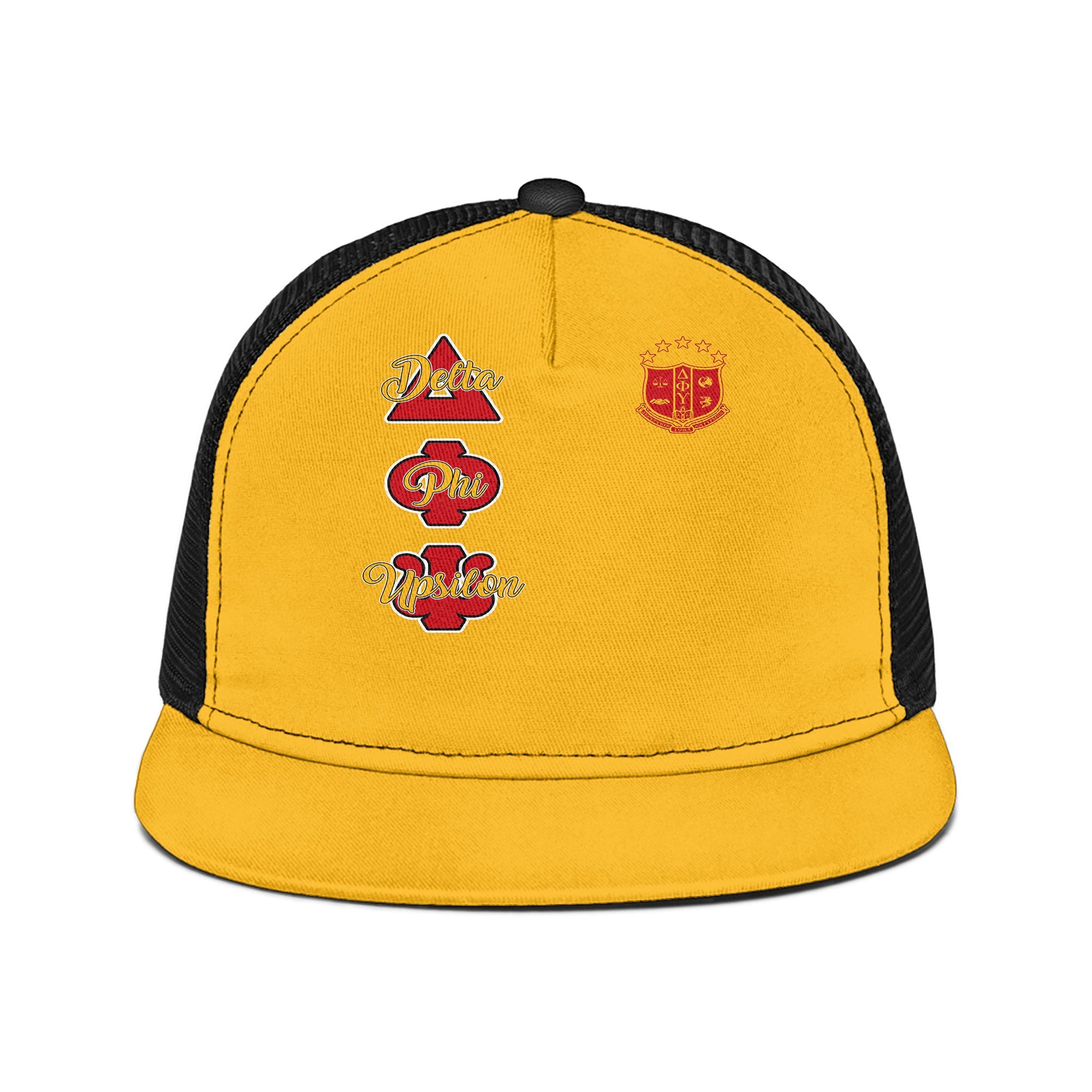 Fraternity Trucker Hat - Delta Phi Upsilon Trucker Hat Original Yellow Style