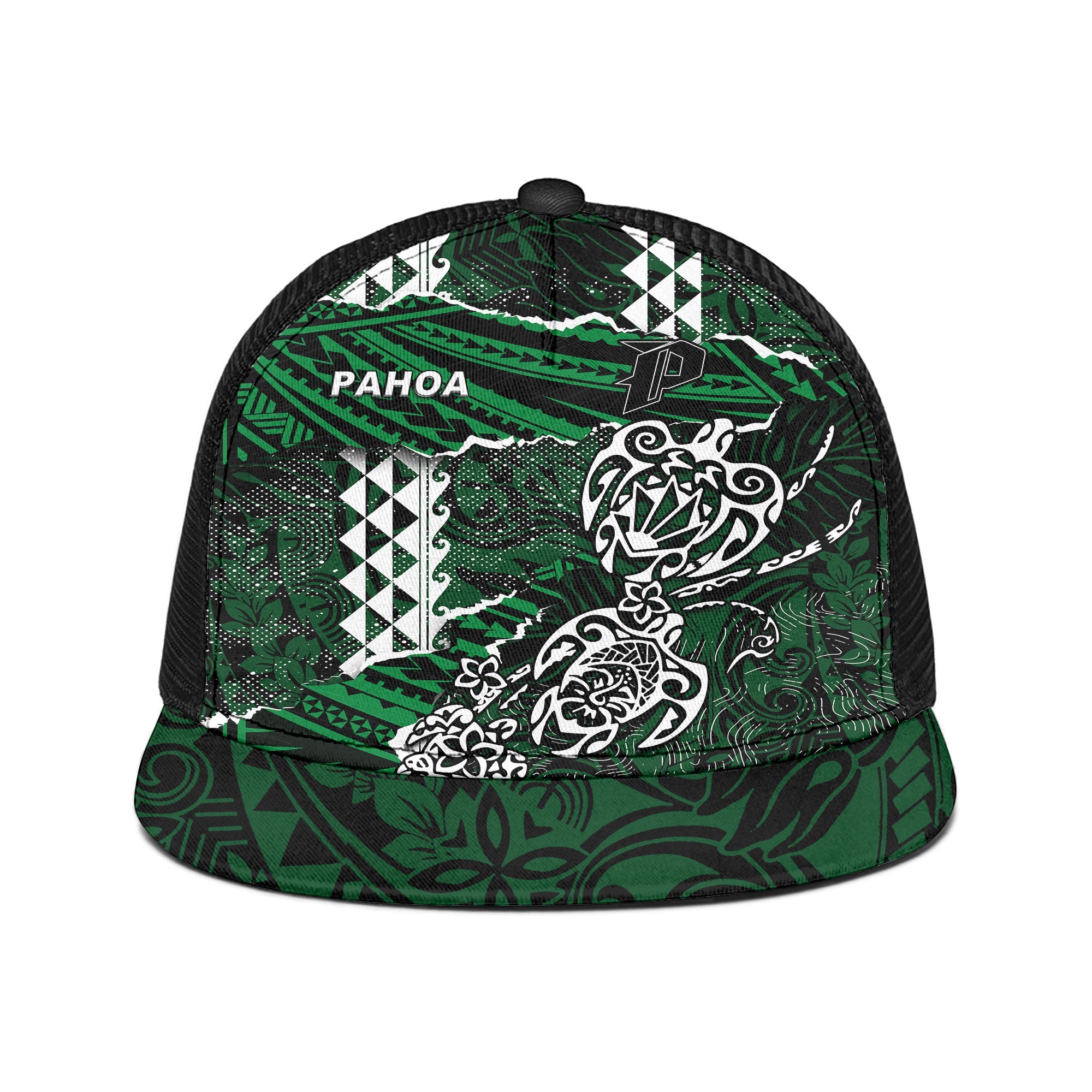 Hawaii Pahoa High & Intermediate School Trucker Hat Polynesian Turtle Style