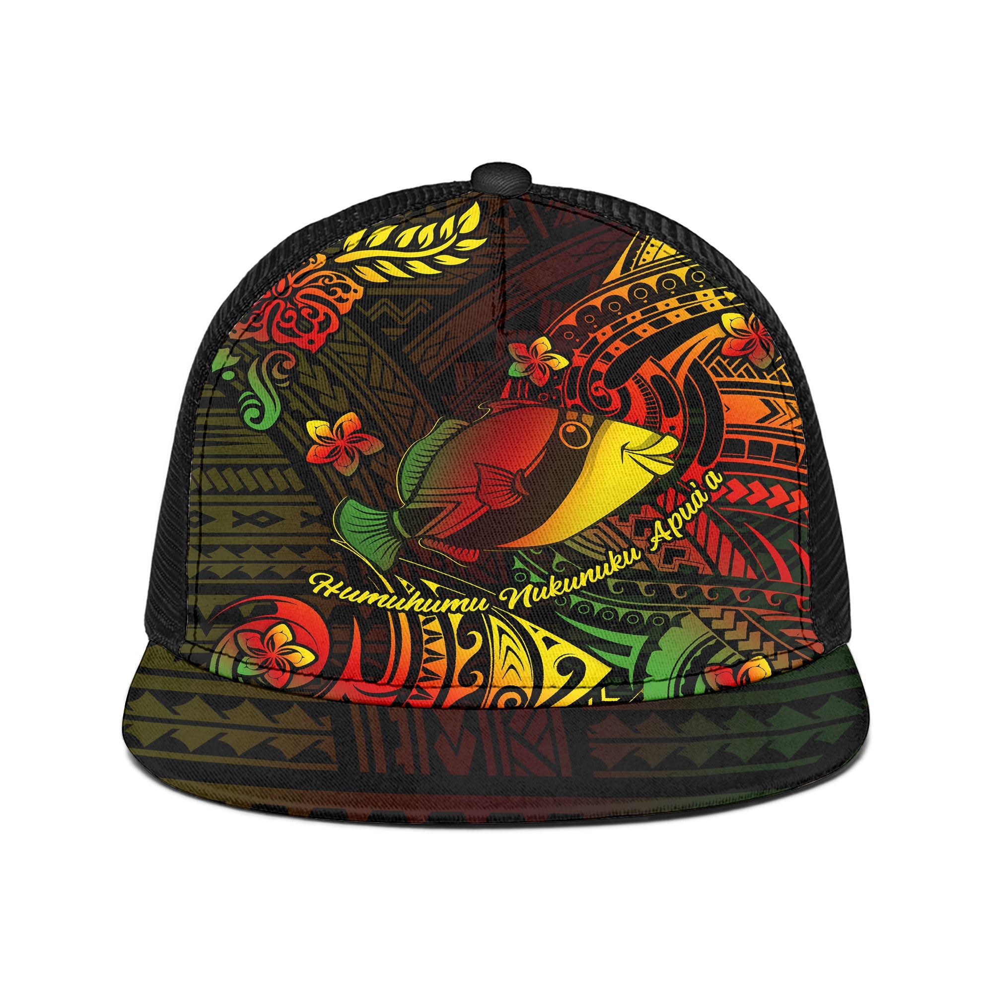 Hawaii Humuhumu Fish Trucker Hat Reggae Style