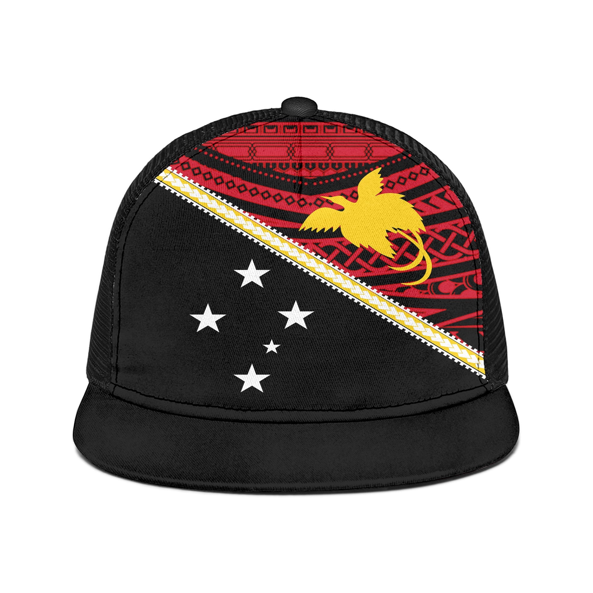 Papua New Guinea Trucker Hat Polynesian Flag Style