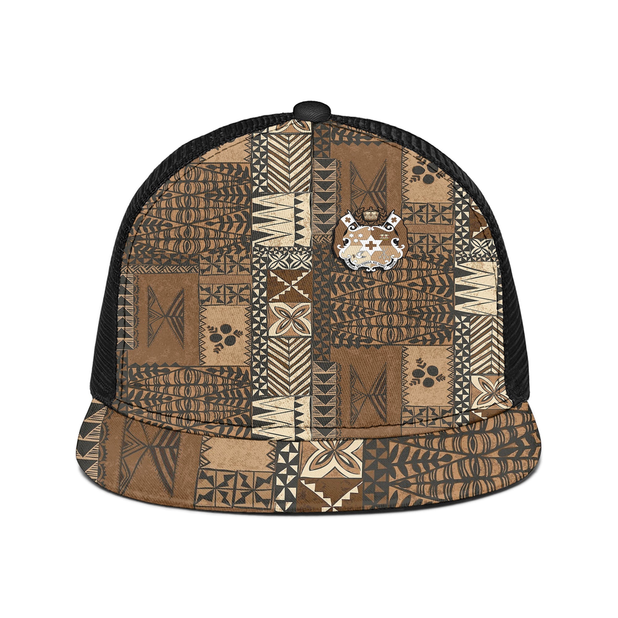 Tonga Trucker Hat Ngatu Tapa Style