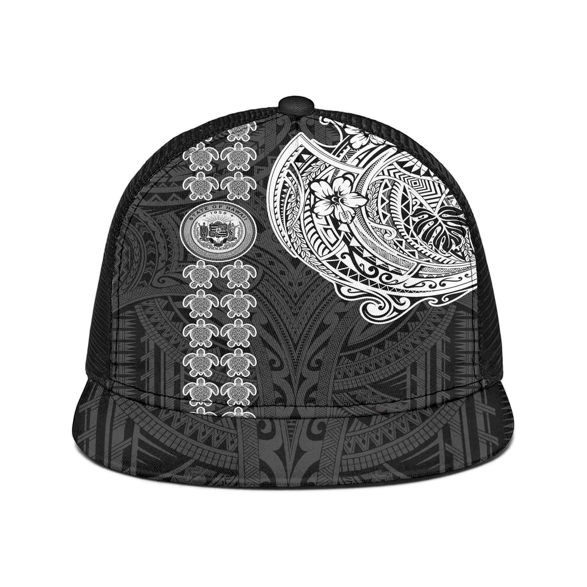 Hawaii Seal Polynesian Turtle Line Trucker Hat