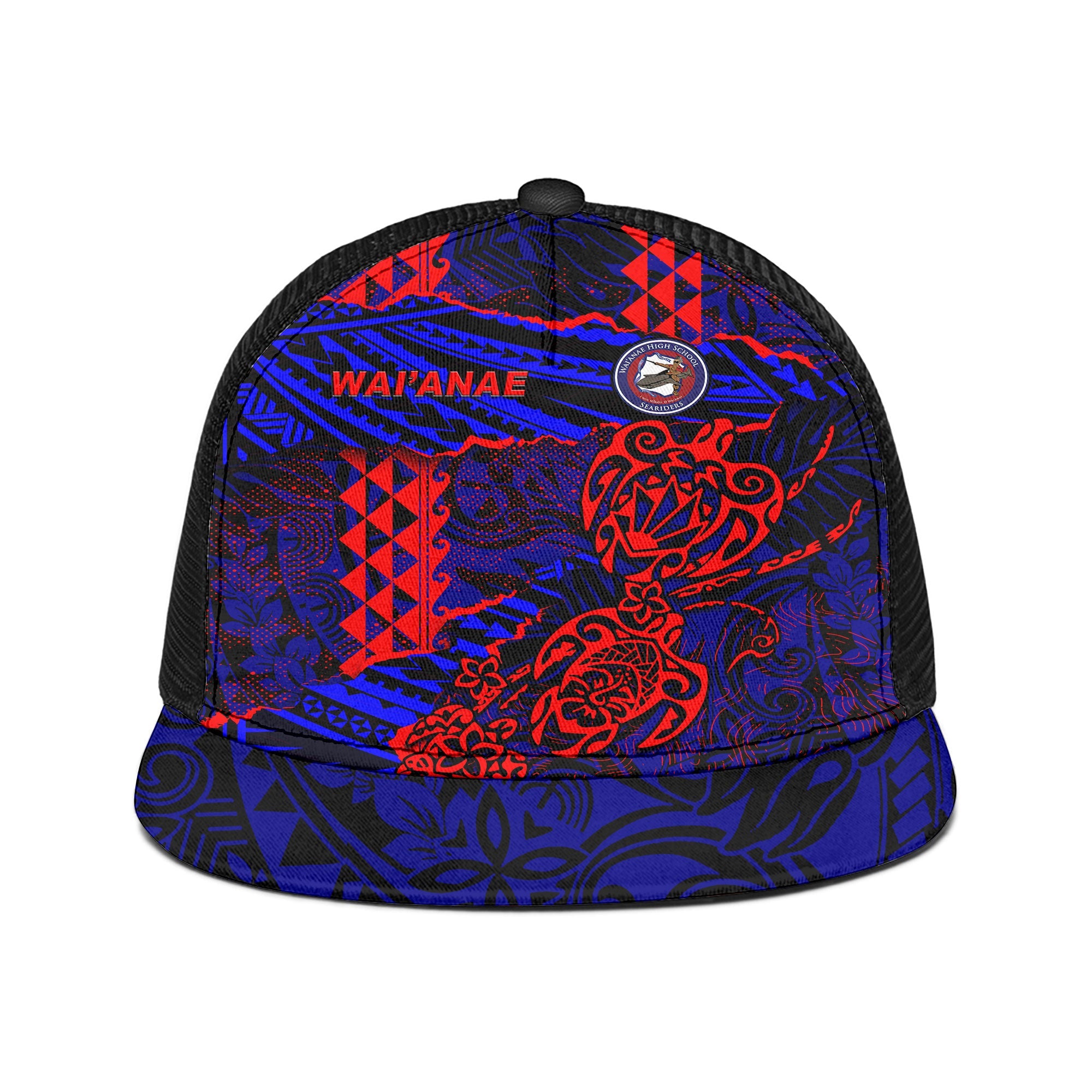 Hawaii Waianae High School Trucker Hat Polynesian Turtle Style