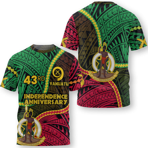 Vanuatu T Shirt Independence Day 43rd Anniversary Style