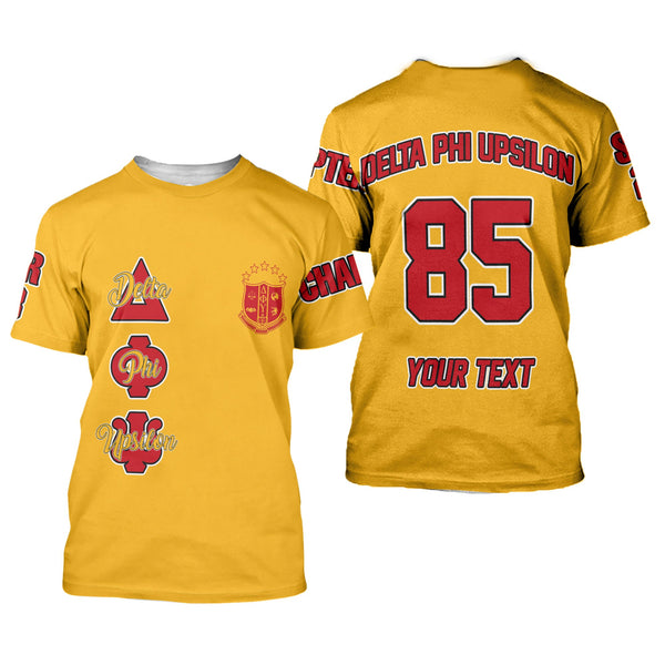 Fraternity T Shirt - Personalized Delta Phi Upsilon T Shirt Original Yellow Style