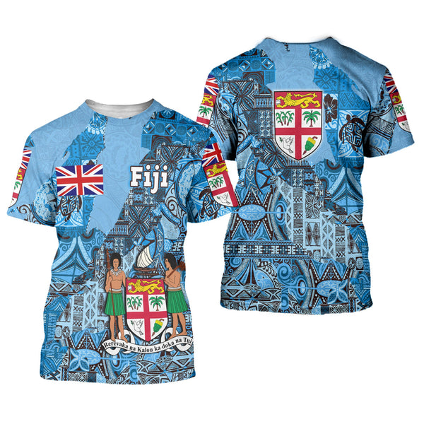 Fiji Flag & Coat Of Arms T Shirt