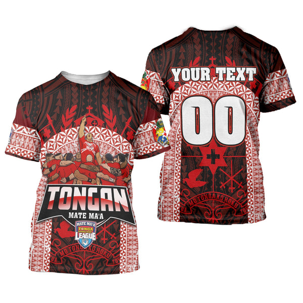 Custom Tonga Mate Ma'a Rugby League T Shirt