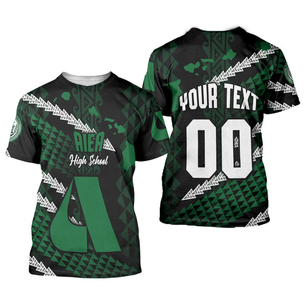 Hawaii Aiea High School Custom T Shirt Map Style