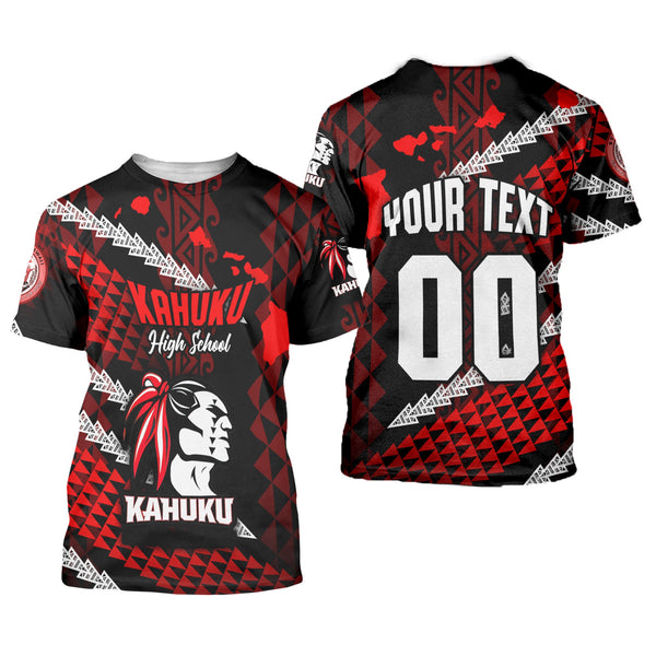 Hawaii Kahuku High & Intermediate School Custom T Shirt Map Style