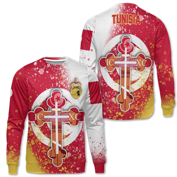 Tunisia Sweatshirt Flag & Coat Of Arms Orthodox Style