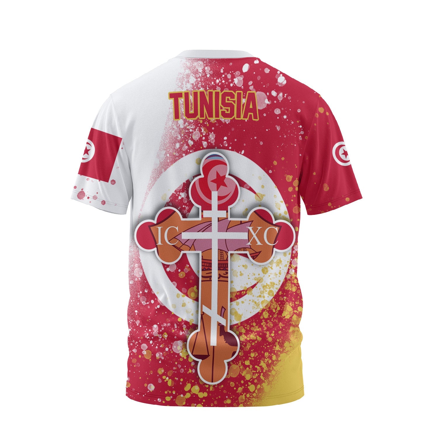 Tunisia T Shirt Flag & Coat Of Arms Orthodox Style