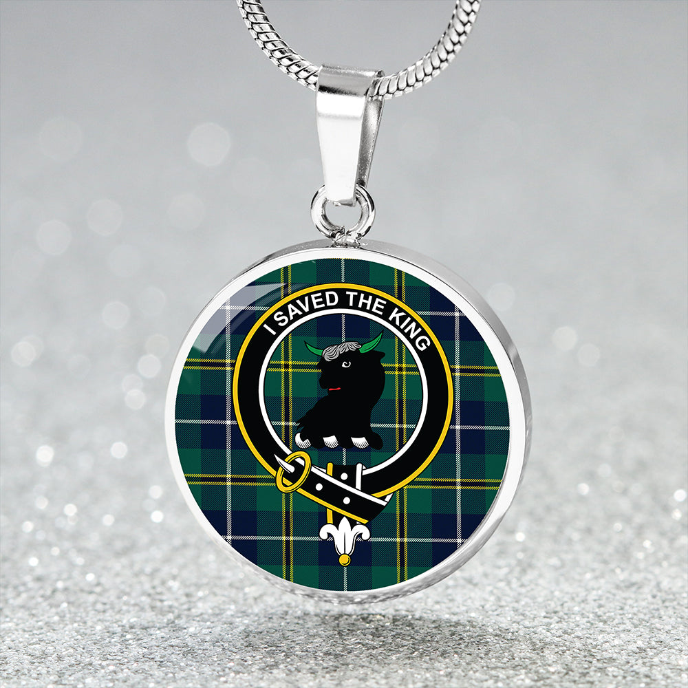 Scottish Tartan Turnbull Hunting Modern Clan Circle Necklace Classic Style