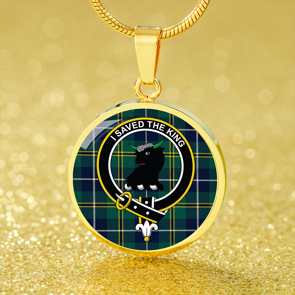 Scottish Tartan Turnbull Hunting Modern Clan Circle Necklace Classic Style