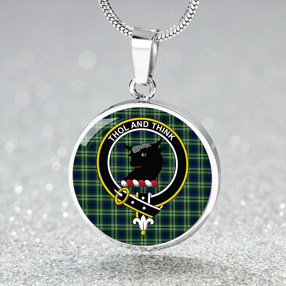 Scottish Tartan Tweedside District Clan Circle Necklace Classic Style