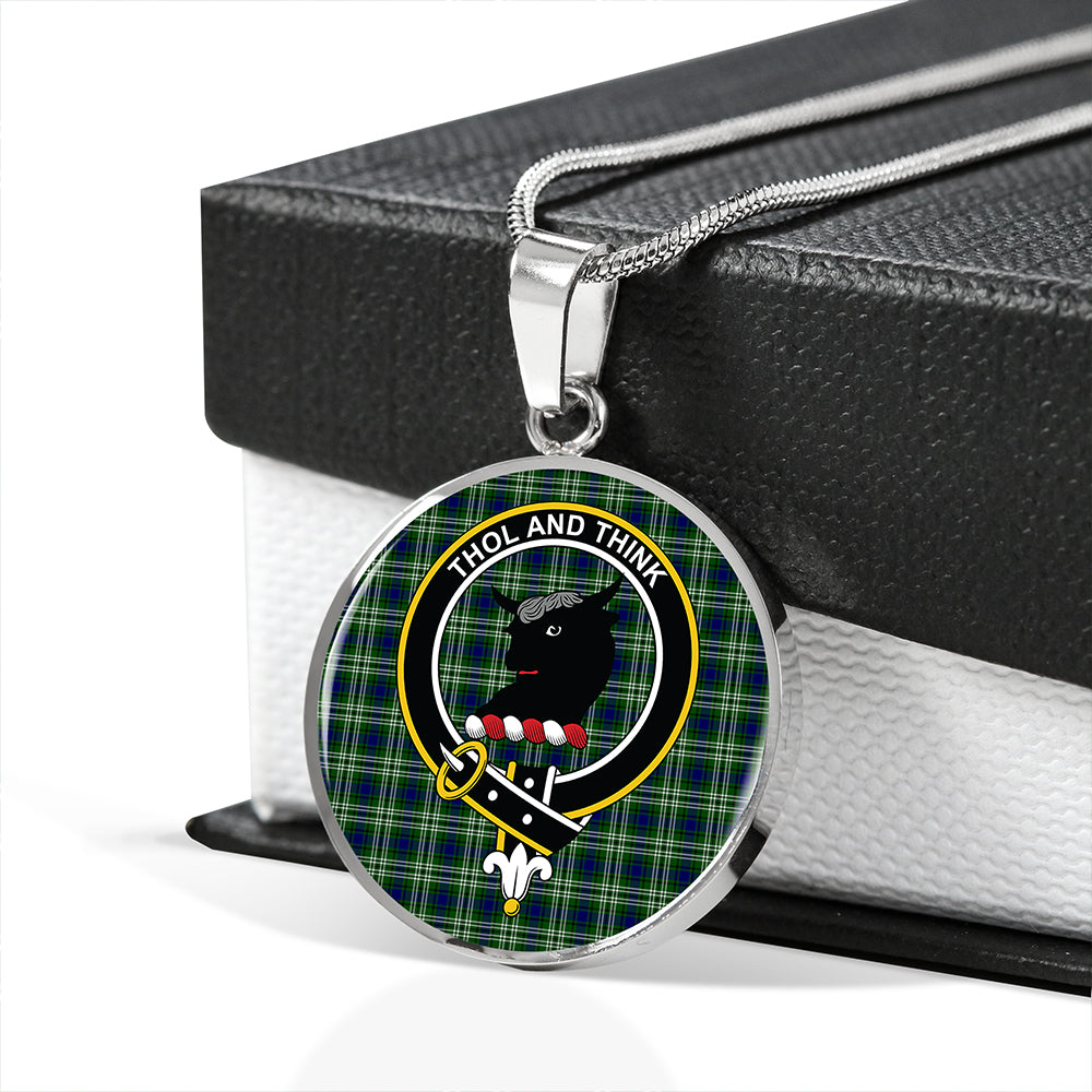 Scottish Tartan Tweedside District Clan Circle Necklace Classic Style