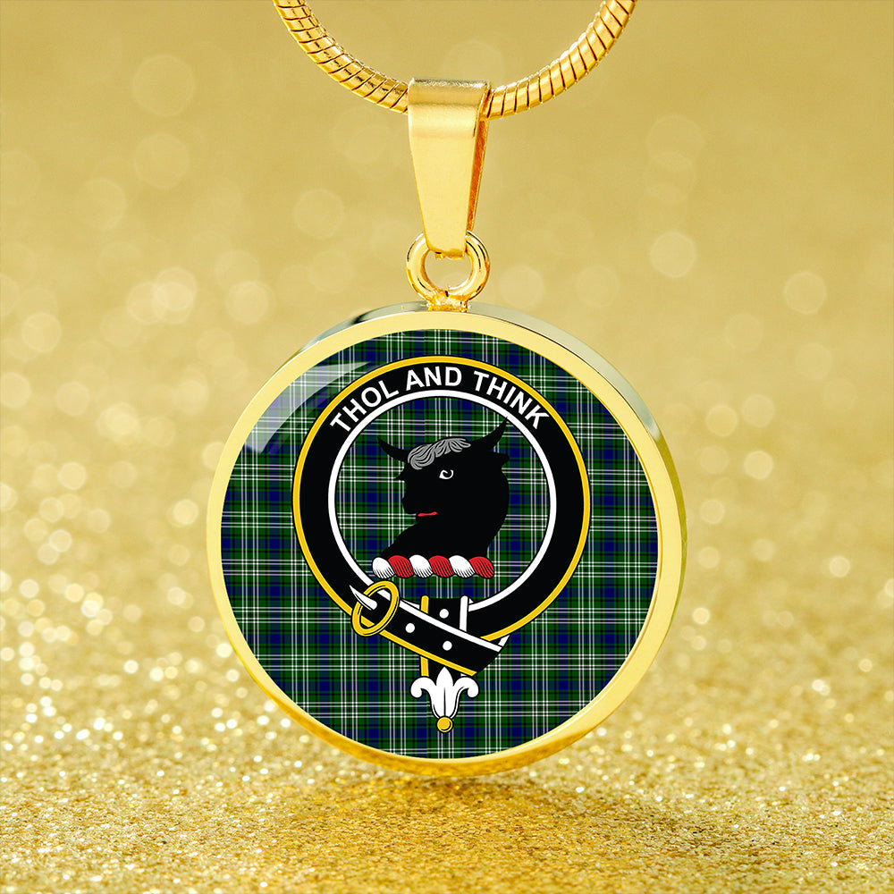 Scottish Tartan Tweedside District Clan Circle Necklace Classic Style