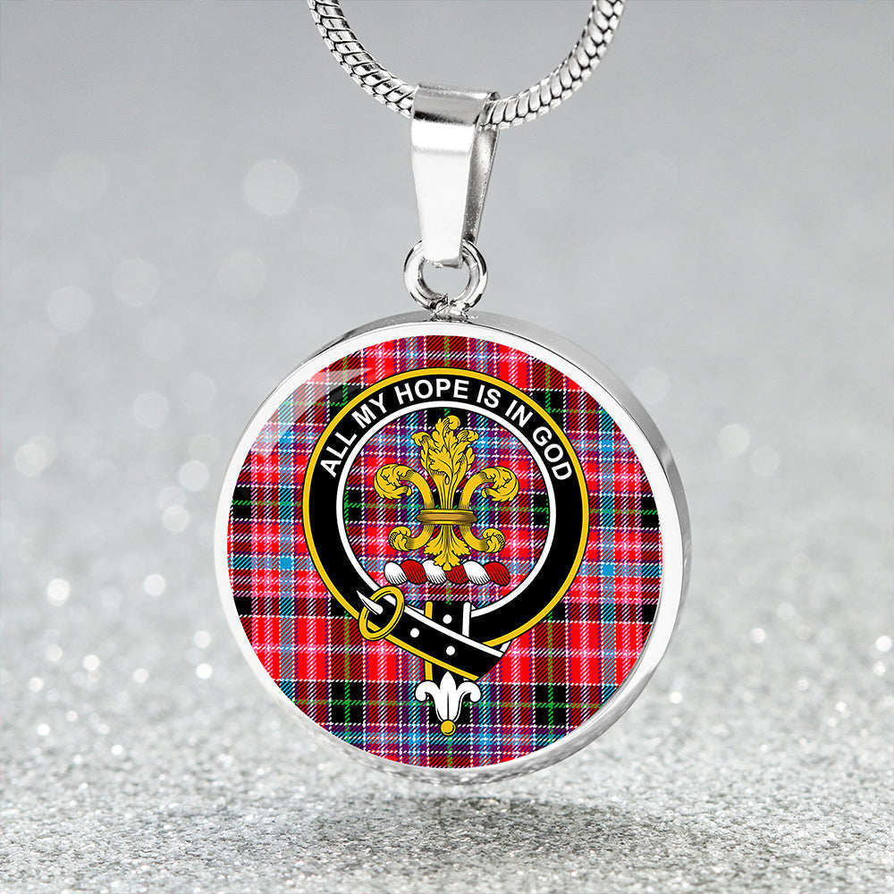Scottish Tartan Udny Clan Circle Necklace Classic Style