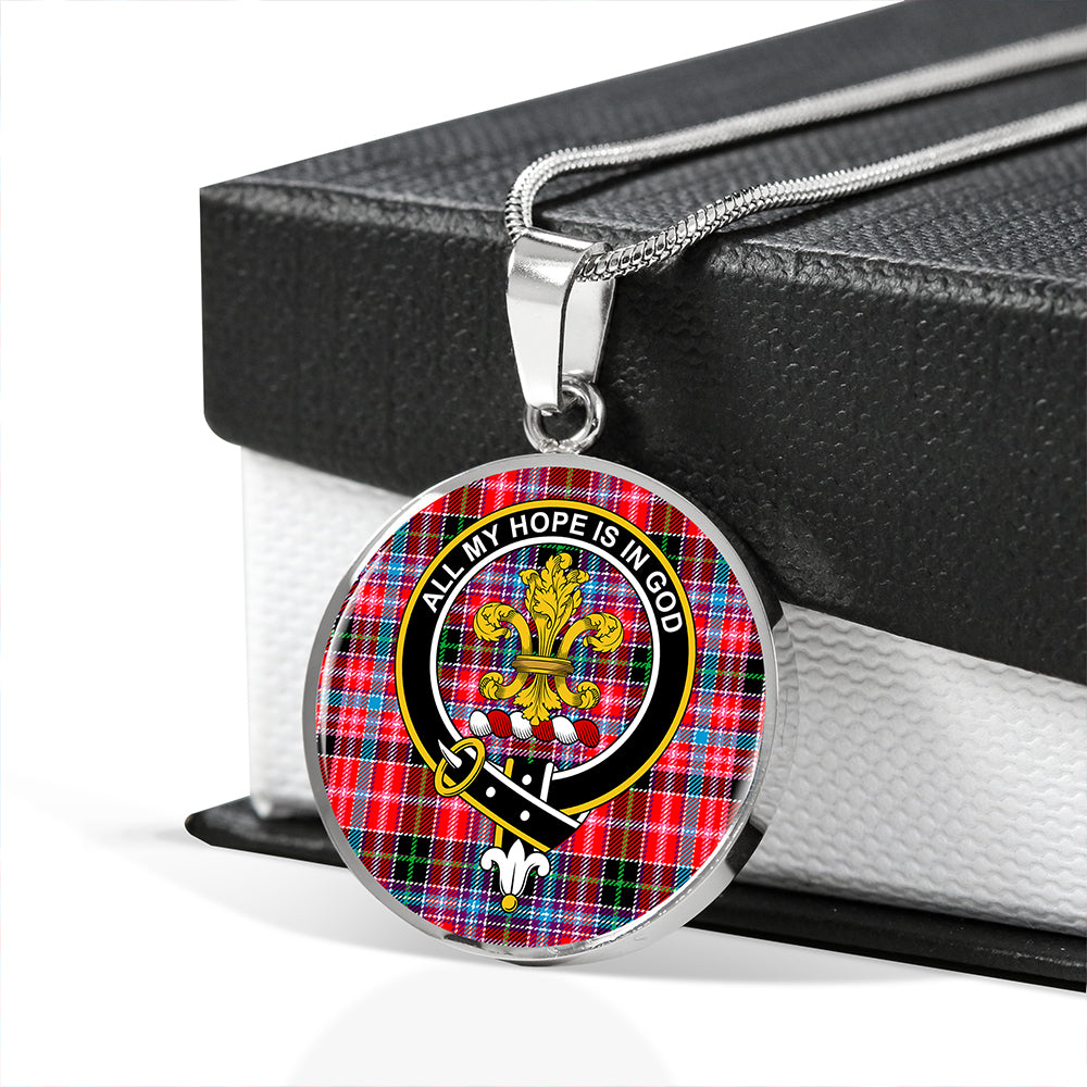 Scottish Tartan Udny Clan Circle Necklace Classic Style