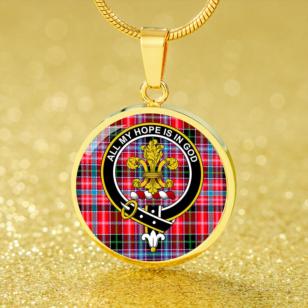 Scottish Tartan Udny Clan Circle Necklace Classic Style
