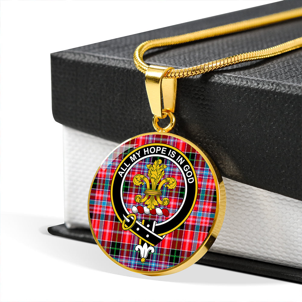 Scottish Tartan Udny Clan Circle Necklace Classic Style