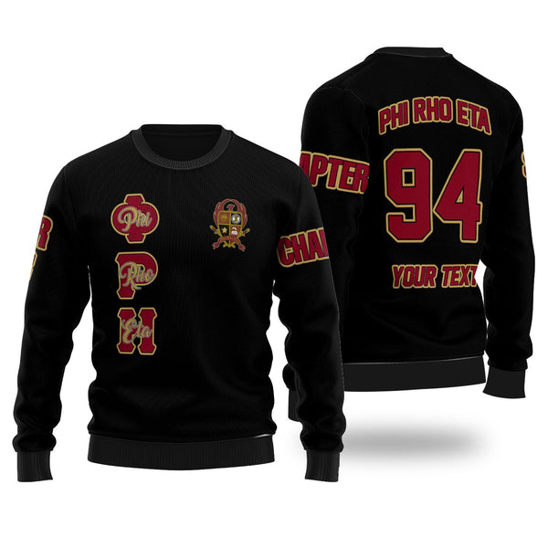 Fraternity Sweater - Personalized Phi Rho Eta Wool Ugly Sweater Original Dark Style