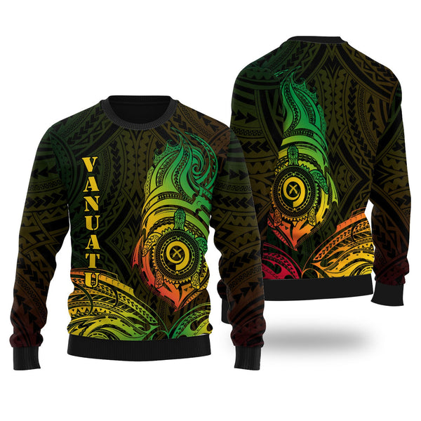 Vanuatu Wool Ugly Sweater Polynesian Reggae Style