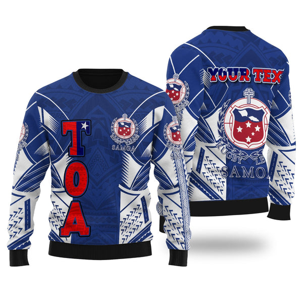 Custom TOA Samoa Rugby Wool Ugly Sweater