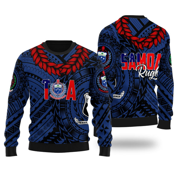 Samoa TOA Rugby Wool Ugly Sweater Ulafala Style