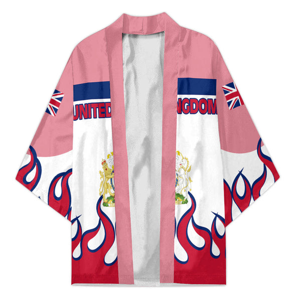 United Kingdom Kimono Flag & Coat Of Arms Fire Hockey Style